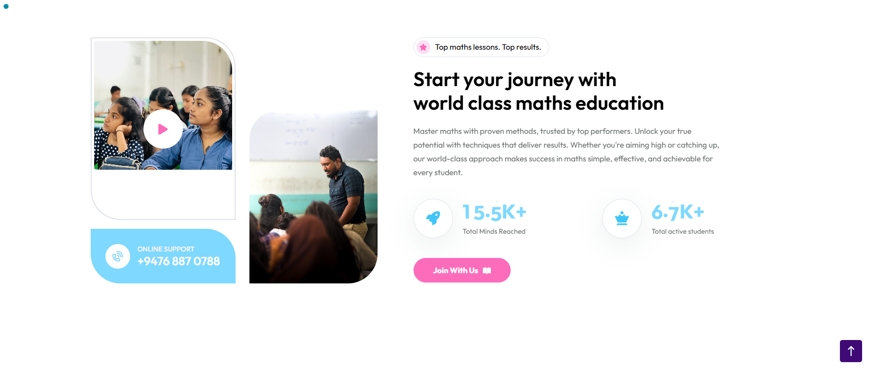 Students listening in mathematics class